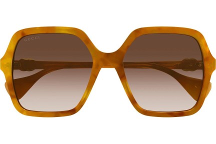 Okulary przeciwsłoneczne Gucci GG1072S 003 Kwadratowe Havana