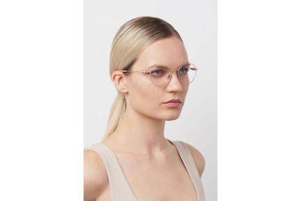 Okulary korekcyjne Jimmy Choo JC338 BKU Okrągłe Złote