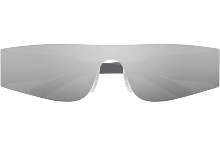 Okulary przeciwsłoneczne Balenciaga BB0041S 002 Pojedyncze | Shield Srebrne