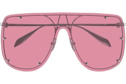 Okulary przeciwsłoneczne Alexander McQueen AM0313S 003 Pojedyncze | Shield Srebrne