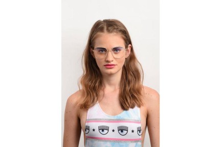 Okulary korekcyjne Chiara Ferragni CF1010/BB HOT/K6 blue-light [non-prescription] Kwadratowe Złote