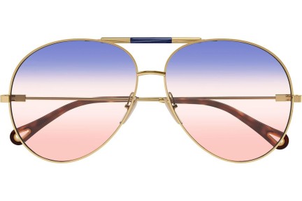 Okulary przeciwsłoneczne Chloe CH0113S 003 Pilotki (Aviator) Złote