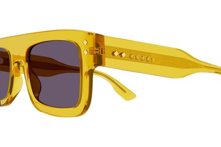Okulary przeciwsłoneczne Gucci GG1085S 003 Prostokątne Żółte