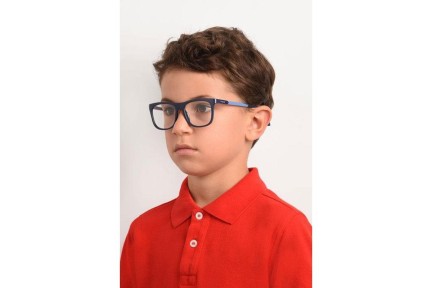 Okulary korekcyjne Polaroid Junior PLDD824 ZX9 Kwadratowe Niebieskie