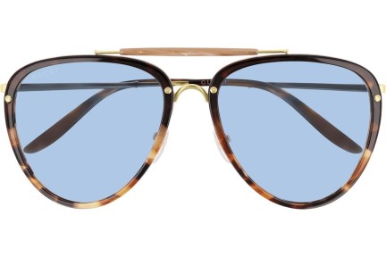 Okulary przeciwsłoneczne Gucci GG0672S 004 Pilotki (Aviator) Havana