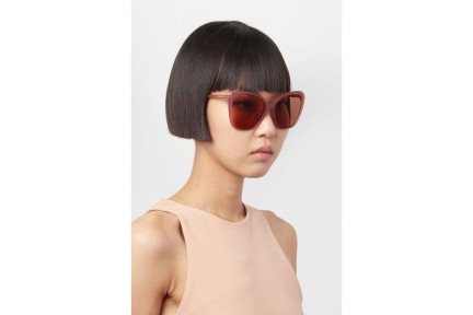 Okulary przeciwsłoneczne Jimmy Choo ELE/F/S FWM/4S Kocie oczy Różowe