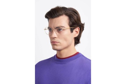 Okulary korekcyjne Polaroid PLDD456/G J5G Okrągłe Złote