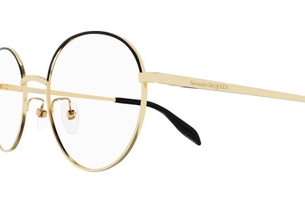 Okulary korekcyjne Alexander McQueen AM0369O 001 Okrągłe Złote