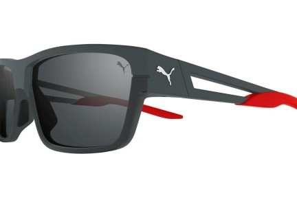 Okulary przeciwsłoneczne Puma PU0327S 002 Prostokątne Szare
