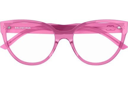 Okulary korekcyjne Balenciaga BB0064O 007 Kocie oczy Różowe