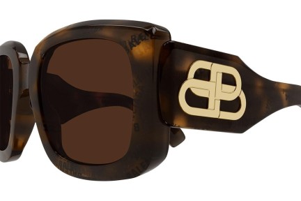 Okulary przeciwsłoneczne Balenciaga BB0069S 007 Kwadratowe Havana