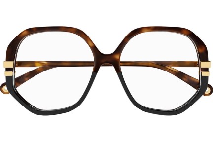 Okulary korekcyjne Chloe CH0107O 001 Kwadratowe Havana