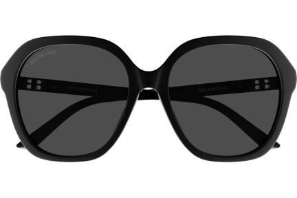 Okulary przeciwsłoneczne Balenciaga BB0184SA 001 Kwadratowe Czarne