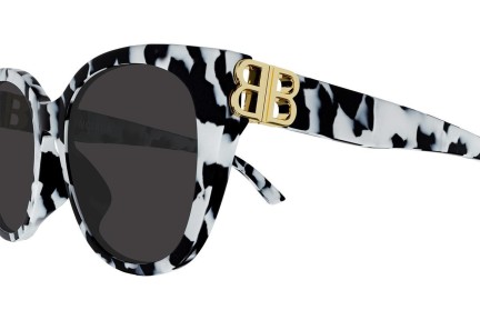 Okulary przeciwsłoneczne Balenciaga BB0103SA 007 Kocie oczy Białe