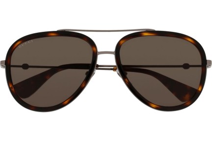 Okulary przeciwsłoneczne Gucci GG0062S 002 Pilotki (Aviator) Havana