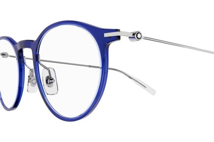 Okulary korekcyjne Mont Blanc MB0099O 006 Okrągłe Niebieskie