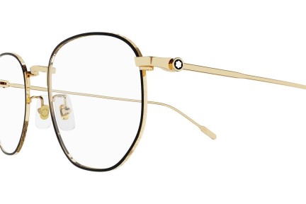 Okulary korekcyjne Mont Blanc MB0213OA 003 Okrągłe Złote