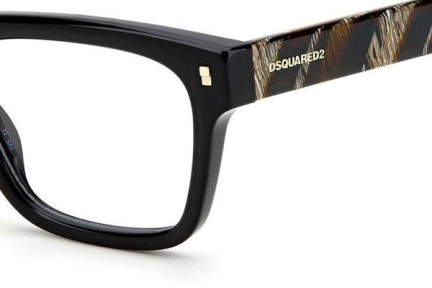 Brillen Dsquared2 D20022 37N Vierkant Zwart