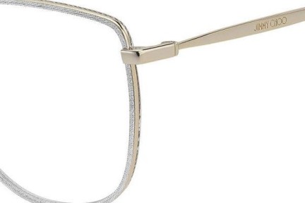 Okulary korekcyjne Jimmy Choo JC250 MXV Oversize Srebrne