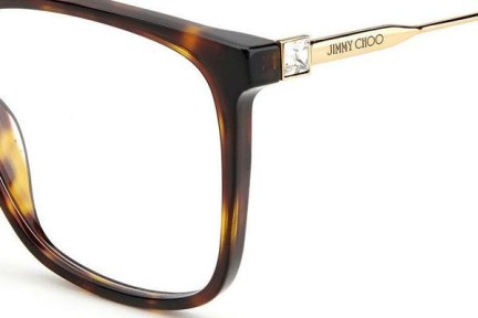 Okulary korekcyjne Jimmy Choo JC341 086 Kwadratowe Havana