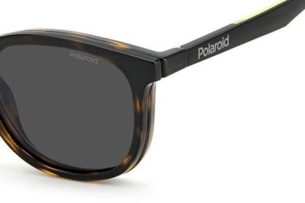 Okulary korekcyjne Polaroid Junior PLD8050/CS 086/M9 Polarized Kwadratowe Havana