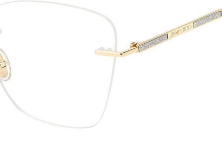 Okulary korekcyjne Jimmy Choo JC363 83I Kocie oczy Złote