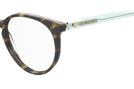 Okulary korekcyjne Love Moschino MOL565 086 Okrągłe Havana