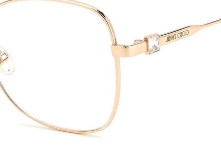 Okulary korekcyjne Jimmy Choo JC347 DDB Oversize Złote