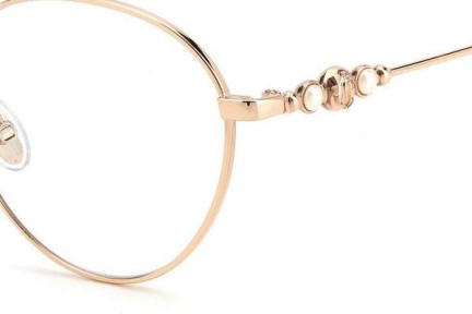 Okulary korekcyjne Jimmy Choo JC338 BKU Okrągłe Złote