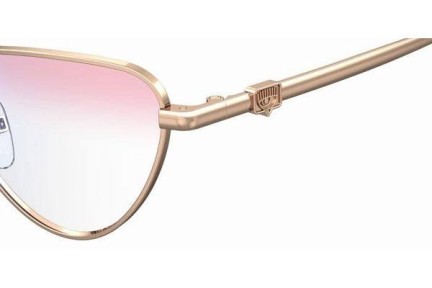 Okulary korekcyjne Chiara Ferragni CF1022/BB JTG/7M blue-light [non-prescription] Kocie oczy Złote