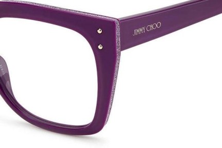Okulary korekcyjne Jimmy Choo JC329 B3V Kwadratowe Fioletowe