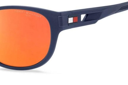 Okulary przeciwsłoneczne Tommy Hilfiger TH1912/S FLL/B8 Okrągłe Niebieskie
