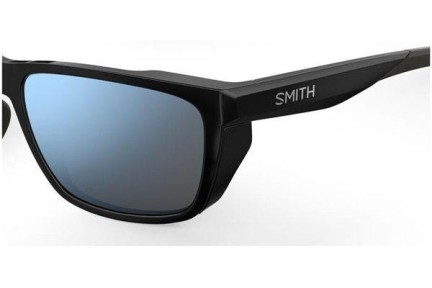 Okulary przeciwsłoneczne Smith LONGFIN 807/QG Polarized Kwadratowe Czarne