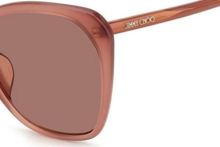 Okulary przeciwsłoneczne Jimmy Choo ELE/F/S FWM/4S Kocie oczy Różowe