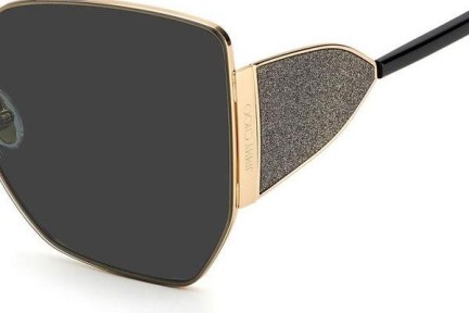 Okulary przeciwsłoneczne Jimmy Choo RIVER/S RHL/IR Kocie oczy Złote