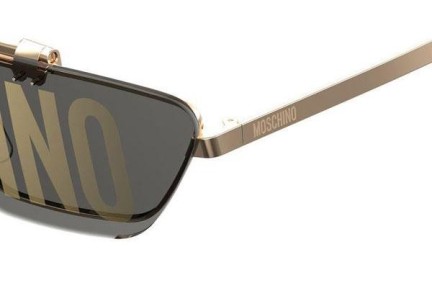 Solbriller Moschino MOS048/S 000/0A Enkelt lense | Shield Guld