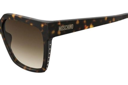 Okulary przeciwsłoneczne Moschino MOS079/S 086/HA Kwadratowe Havana