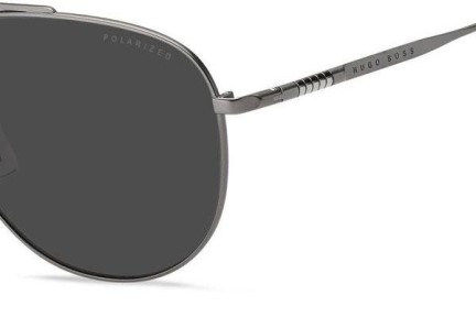 Okulary przeciwsłoneczne BOSS BOSS1296/F/S R80/M9 Polarized Pilotki (Aviator) Srebrne
