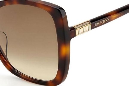 Okulary przeciwsłoneczne Jimmy Choo BECKY/F/S 086/HA Oversize Havana