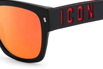 Okulary przeciwsłoneczne Dsquared2 ICON0004/S OIT/UZ Kwadratowe Czarne