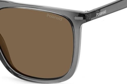 Okulary przeciwsłoneczne Polaroid PLD4123/S KB7/HE Polarized Kwadratowe Szare