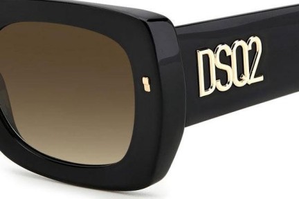 Okulary przeciwsłoneczne Dsquared2 D20061/S 807/HA Prostokątne Czarne