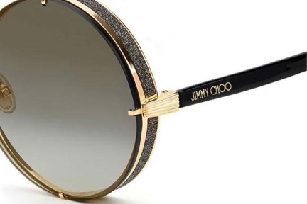 Okulary przeciwsłoneczne Jimmy Choo LILO/S RHL/FQ Okrągłe Złote