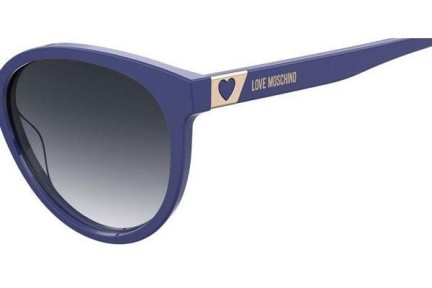 Okulary przeciwsłoneczne Love Moschino MOL041/S PJP/9O Okrągłe Niebieskie
