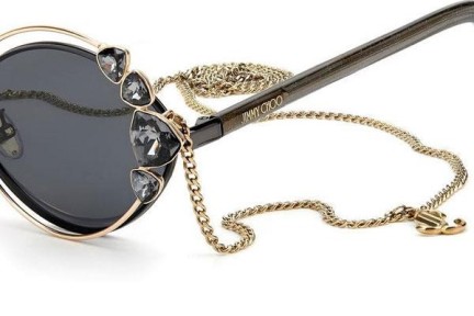Okulary przeciwsłoneczne Jimmy Choo SHINE/S 2M2/IR Nieregularny Złote
