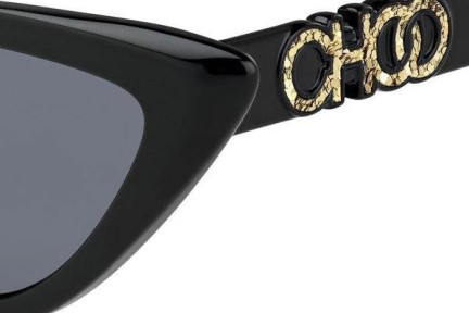 Okulary przeciwsłoneczne Jimmy Choo Sparks/G/S 807/IR Kocie oczy Czarne