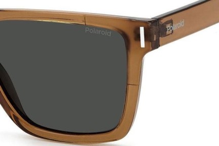 Okulary przeciwsłoneczne Polaroid PLD6176/S 10A/M9 Polarized Kwadratowe Brązowe