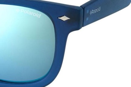 Okulary przeciwsłoneczne Polaroid Junior PLD8009/N UJO/JY Polarized Kwadratowe Niebieskie