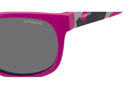 Okulary przeciwsłoneczne Polaroid Junior P0300 TCS/Y2 Polarized Kwadratowe Różowe