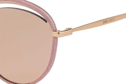 Okulary przeciwsłoneczne Jimmy Choo Malya/S KON/2S Okrągłe Różowe